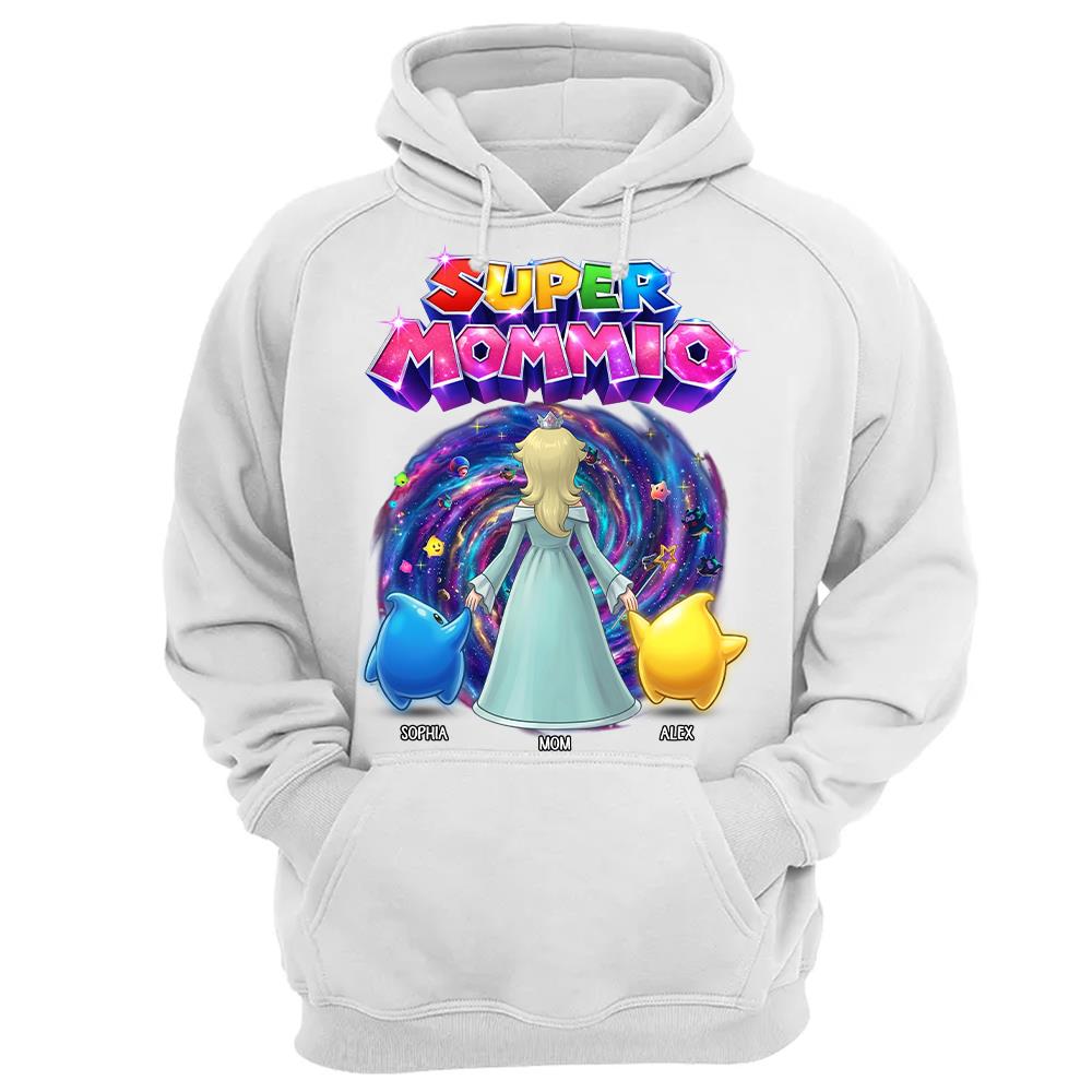 Personalized Super Mommio Galaxy Gaming Shirt, Mother's Day Gifts For Mom L0411 Hv01