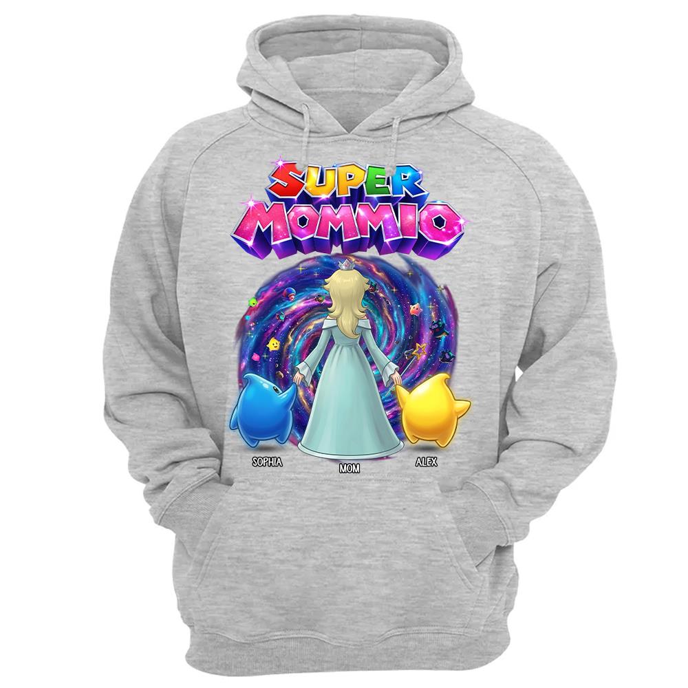 Personalized Super Mommio Galaxy Gaming Shirt, Mother's Day Gifts For Mom L0411 Hv01