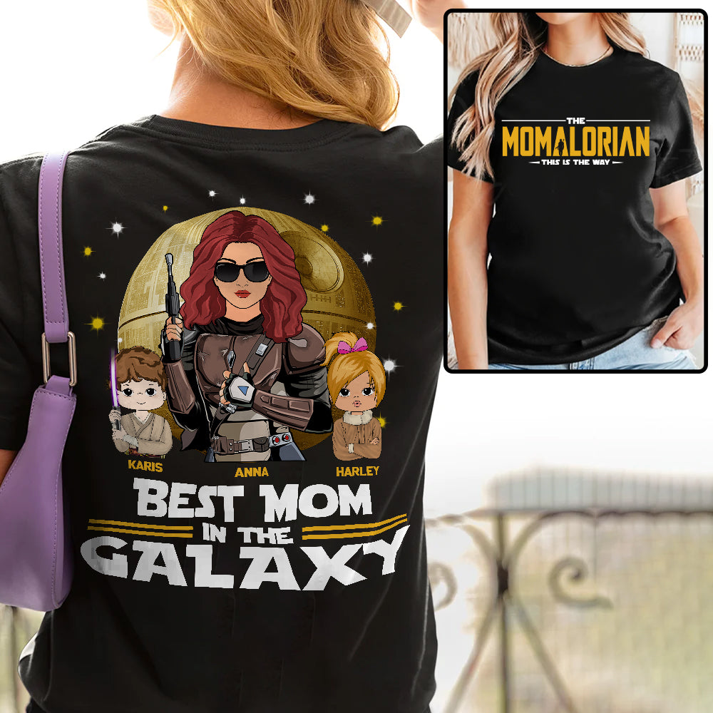 The Momalorian This Is The Way, Best Mom In The Galaxy - Personalized Shirt Gift For Mom Tu24