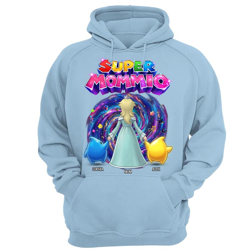 Personalized Super Mommio Galaxy Gaming Shirt, Mother's Day Gifts For Mom L0411 Hv01