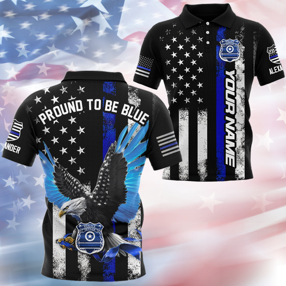 Proud To Be Blue Personalized Shirt Gift For Police T1807