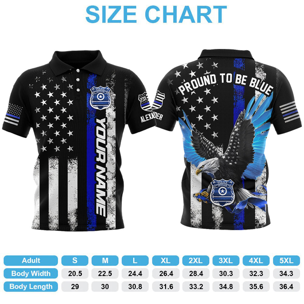 Proud To Be Blue Personalized Shirt Gift For Police T1807