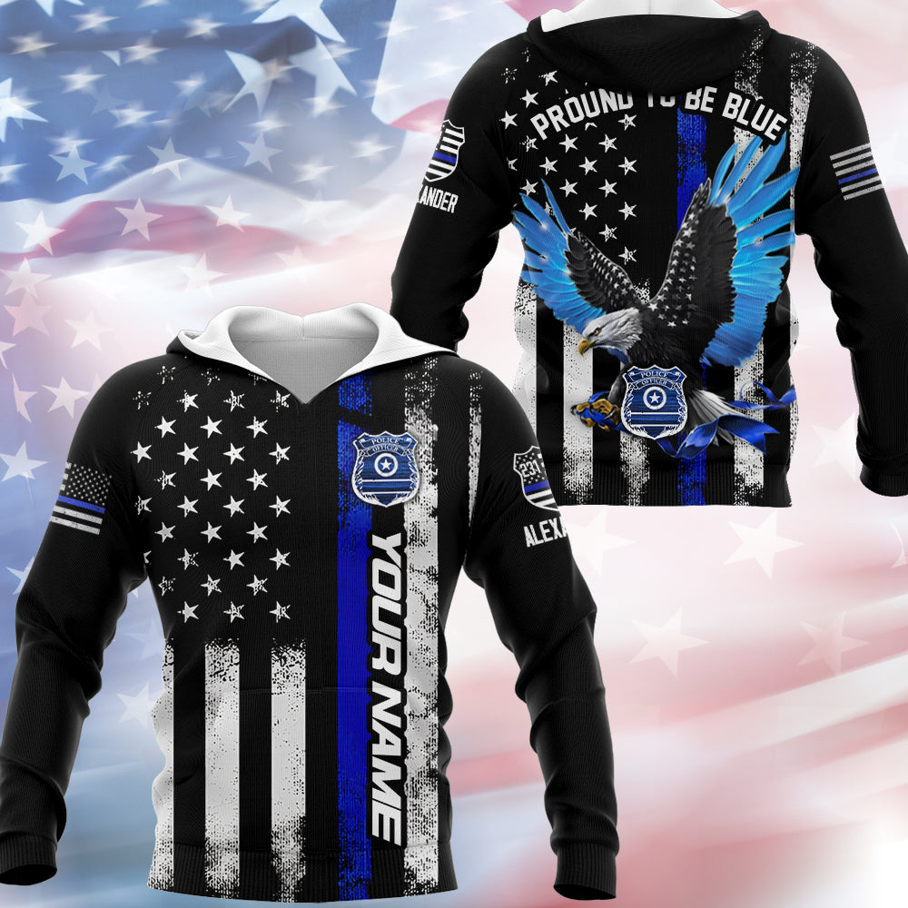 Proud To Be Blue Personalized Shirt Gift For Police T1807