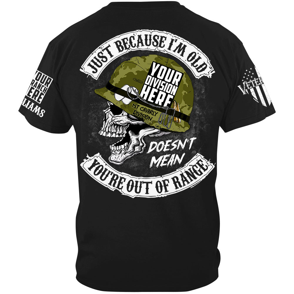 US Veteran Skull Just Because I'm Old Doesn't Mean You're Out Of Range Custom Shirt For Veteran H2511