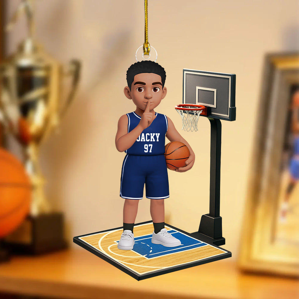 Basketball Player Christmas Ornament, Personalized Acrylic Ornament, Gift For Basketball Lovers T1807