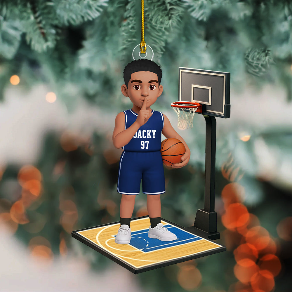 Basketball Player Christmas Ornament, Personalized Acrylic Ornament, Gift For Basketball Lovers T1807
