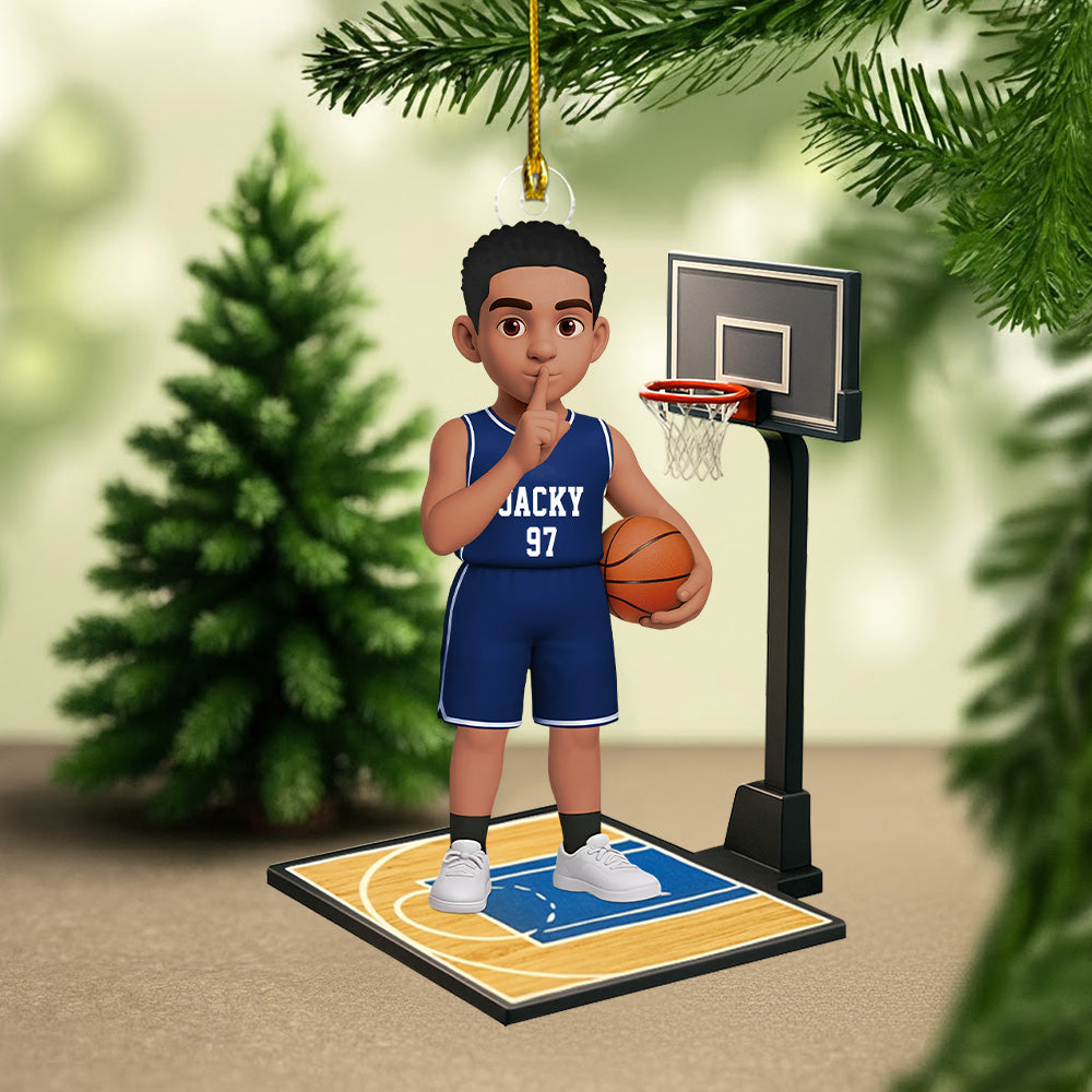 Basketball Player Christmas Ornament, Personalized Acrylic Ornament, Gift For Basketball Lovers T1807