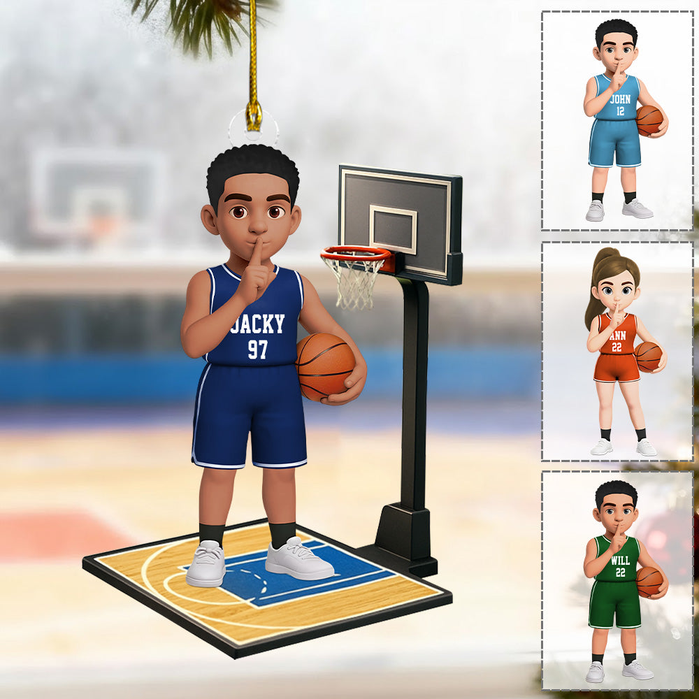Basketball Player Christmas Ornament, Personalized Acrylic Ornament, Gift For Basketball Lovers T1807
