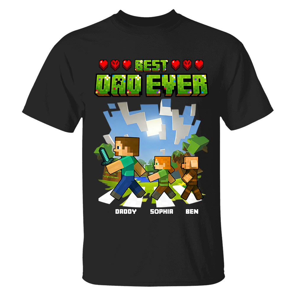 DadCraft Best Dad Ever, Personalized DadCraft Shirt With Kids Name, Gifts For Dad, For Father's Day MI209 VH01