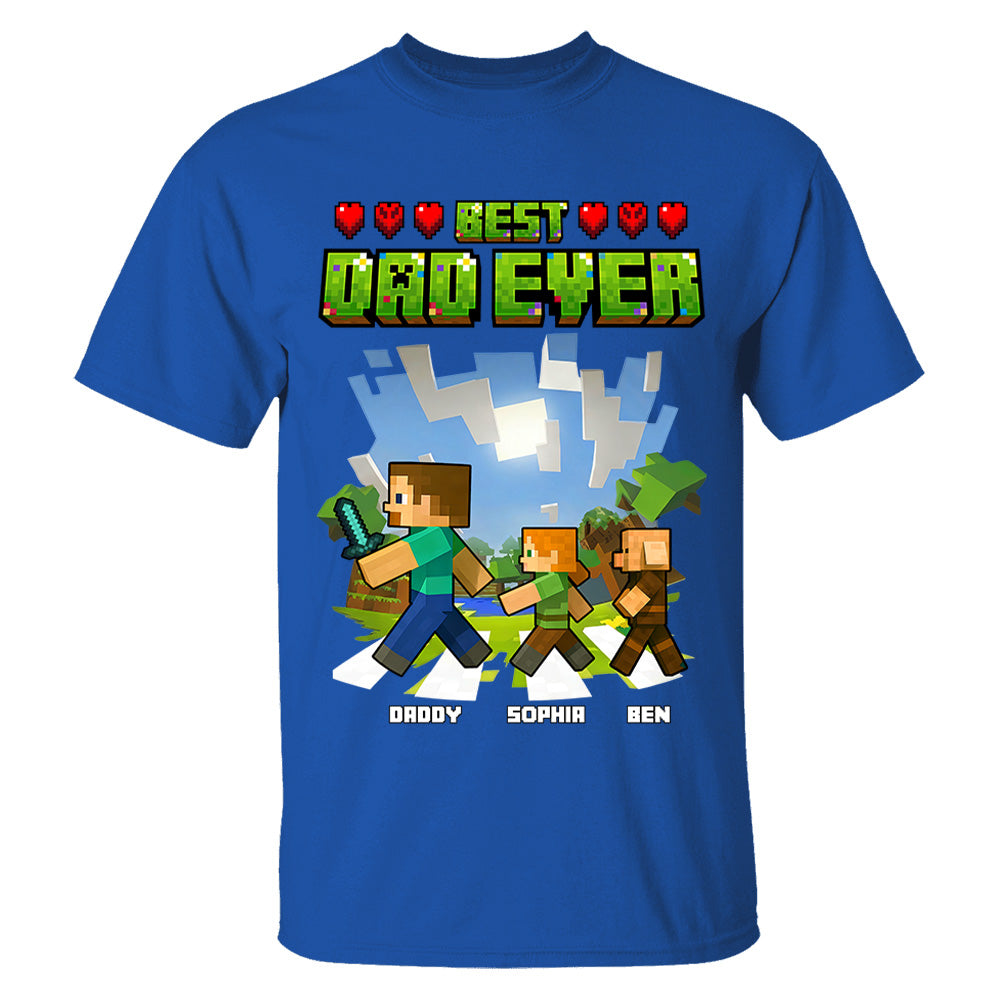 DadCraft Best Dad Ever, Personalized DadCraft Shirt With Kids Name, Gifts For Dad, For Father's Day MI209 VH01