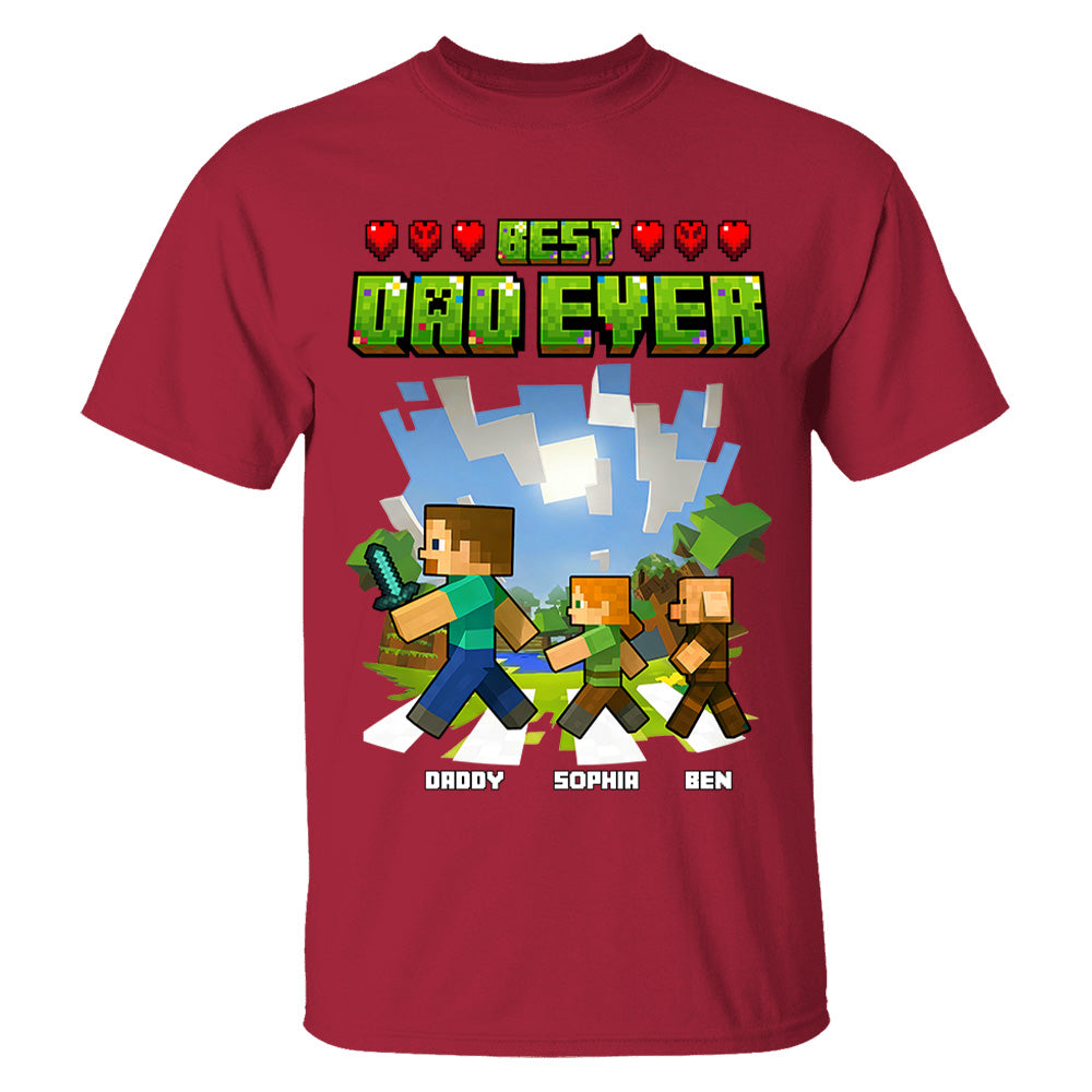 DadCraft Best Dad Ever, Personalized DadCraft Shirt With Kids Name, Gifts For Dad, For Father's Day MI209 VH01