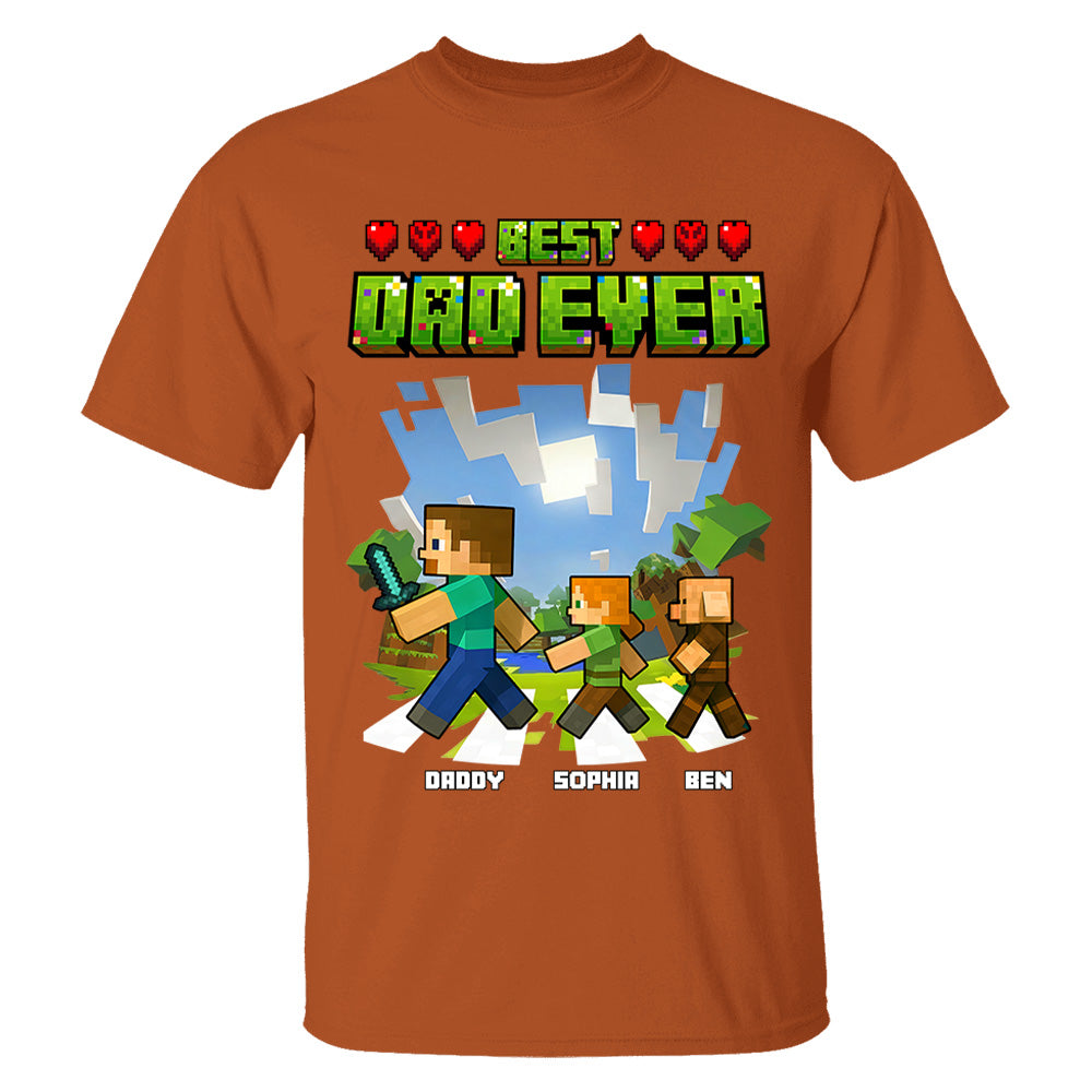 DadCraft Best Dad Ever, Personalized DadCraft Shirt With Kids Name, Gifts For Dad, For Father's Day MI209 VH01