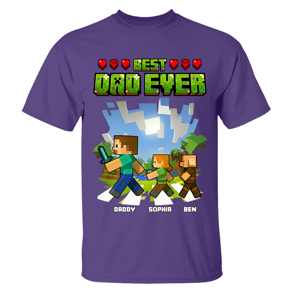 DadCraft Best Dad Ever, Personalized DadCraft Shirt With Kids Name, Gifts For Dad, For Father's Day MI209 VH01