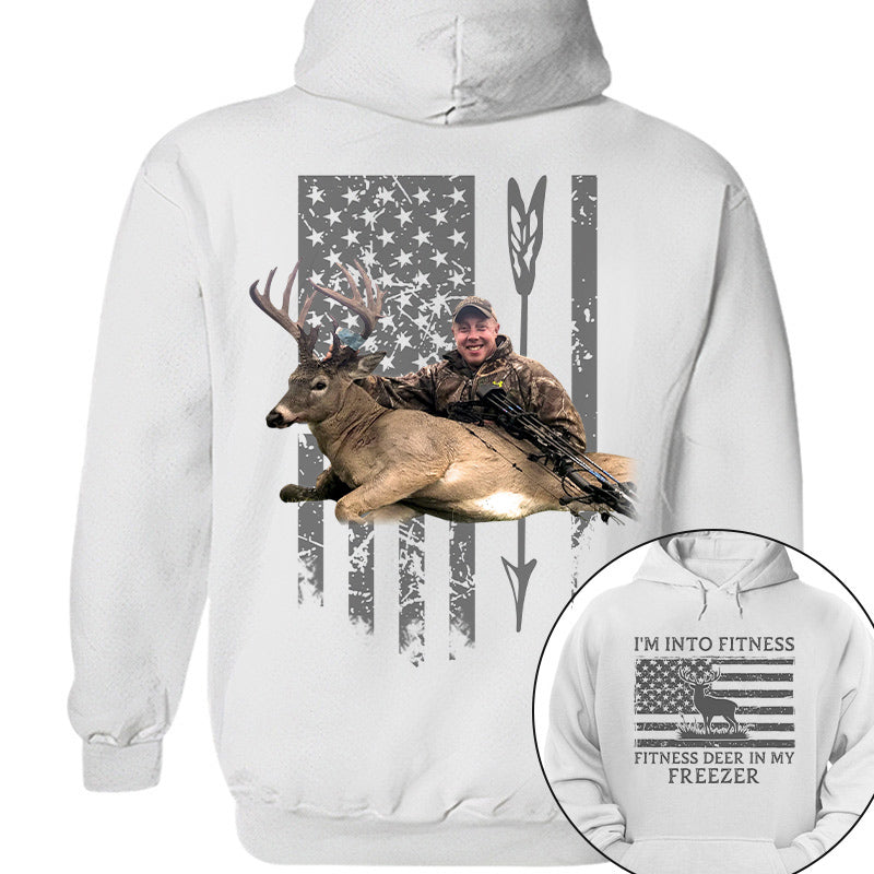 I'm Into Fitness Fitness Deer in My Freezer Shirt - Custom Photo Hunting Shirt Vrs2 A2110 Pt99