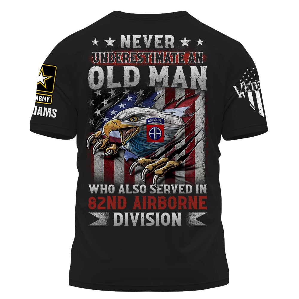 Personalized Veteran Shirt Never Underestimate An Old Man Custom Shirt For Veteran K1702