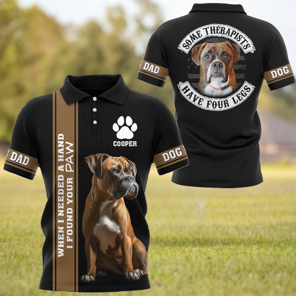 Some Therapists Have Four Legs, Personalized Shirt Custom Photo Gift For Dog Lovers T1807 Hv01