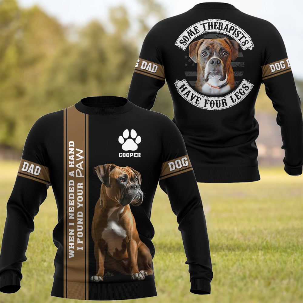Some Therapists Have Four Legs, Personalized Shirt Custom Photo Gift For Dog Lovers T1807 Hv01