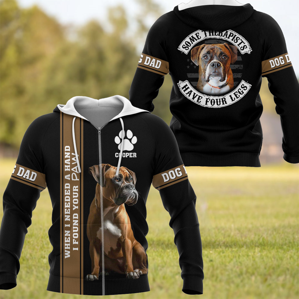Some Therapists Have Four Legs, Personalized Shirt Custom Photo Gift For Dog Lovers T1807 Hv01