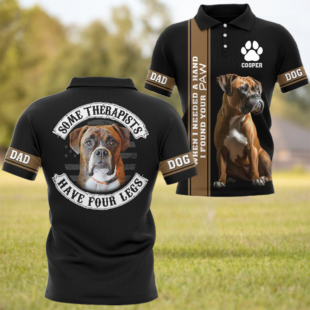 Some Therapists Have Four Legs, Personalized Shirt Custom Photo Gift For Dog Lovers T1807 Hv01