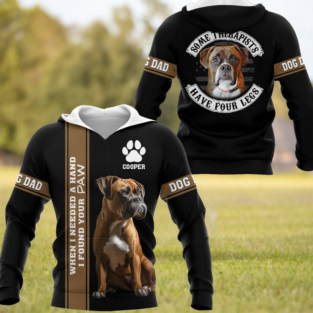 Some Therapists Have Four Legs, Personalized Shirt Custom Photo Gift For Dog Lovers T1807 Hv01