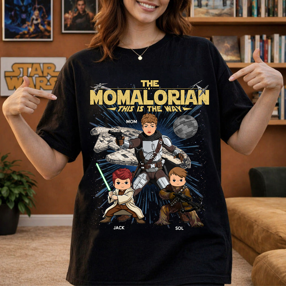 The Momalorian This Is The Way Personalized Vintage Style Shirt For Mom Mother's Day Gift T1807 T24