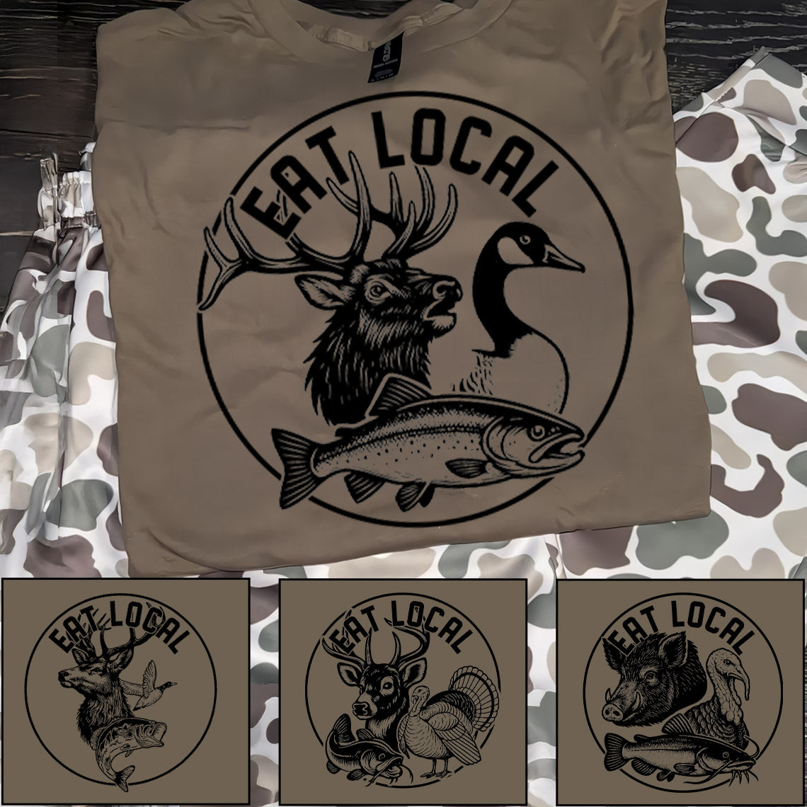 Personalized Eat Local Shirt For Hunting Lovers Pt99