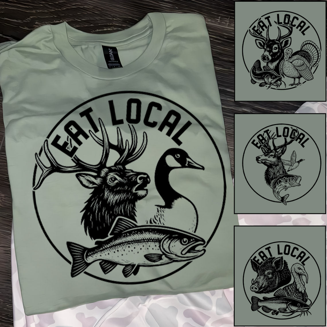 Personalized Eat Local Shirt For Hunting Lovers Pt99