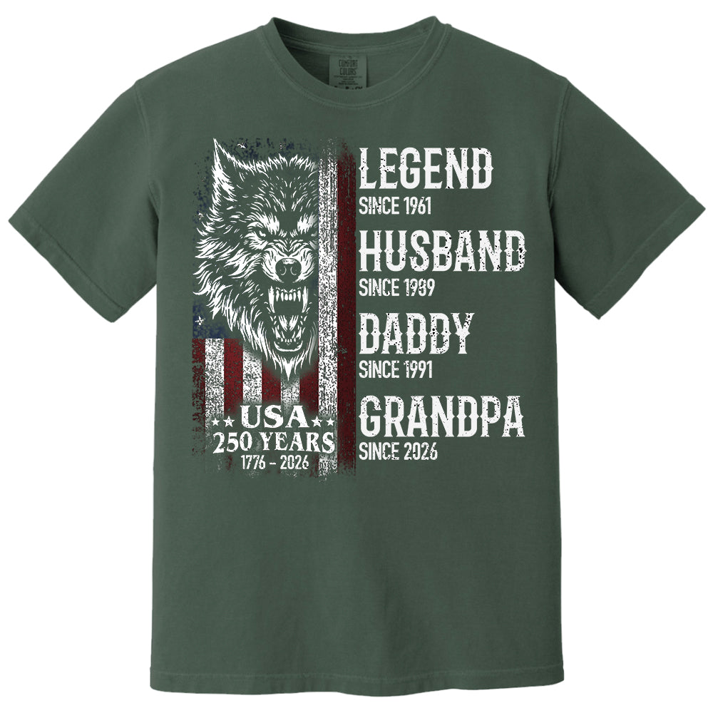 Legend Husband Dad Grandpa Shirt with Customize Nickname, Est, Face - Personalized Fathers Day Shirt, First Time Dad T-Shirt Do99