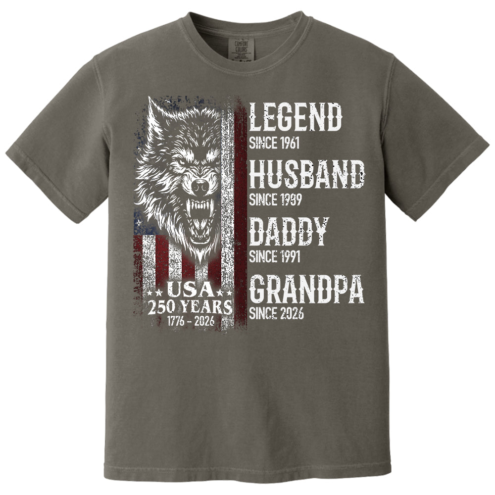 Legend Husband Dad Grandpa Shirt with Customize Nickname, Est, Face - Personalized Fathers Day Shirt, First Time Dad T-Shirt Do99