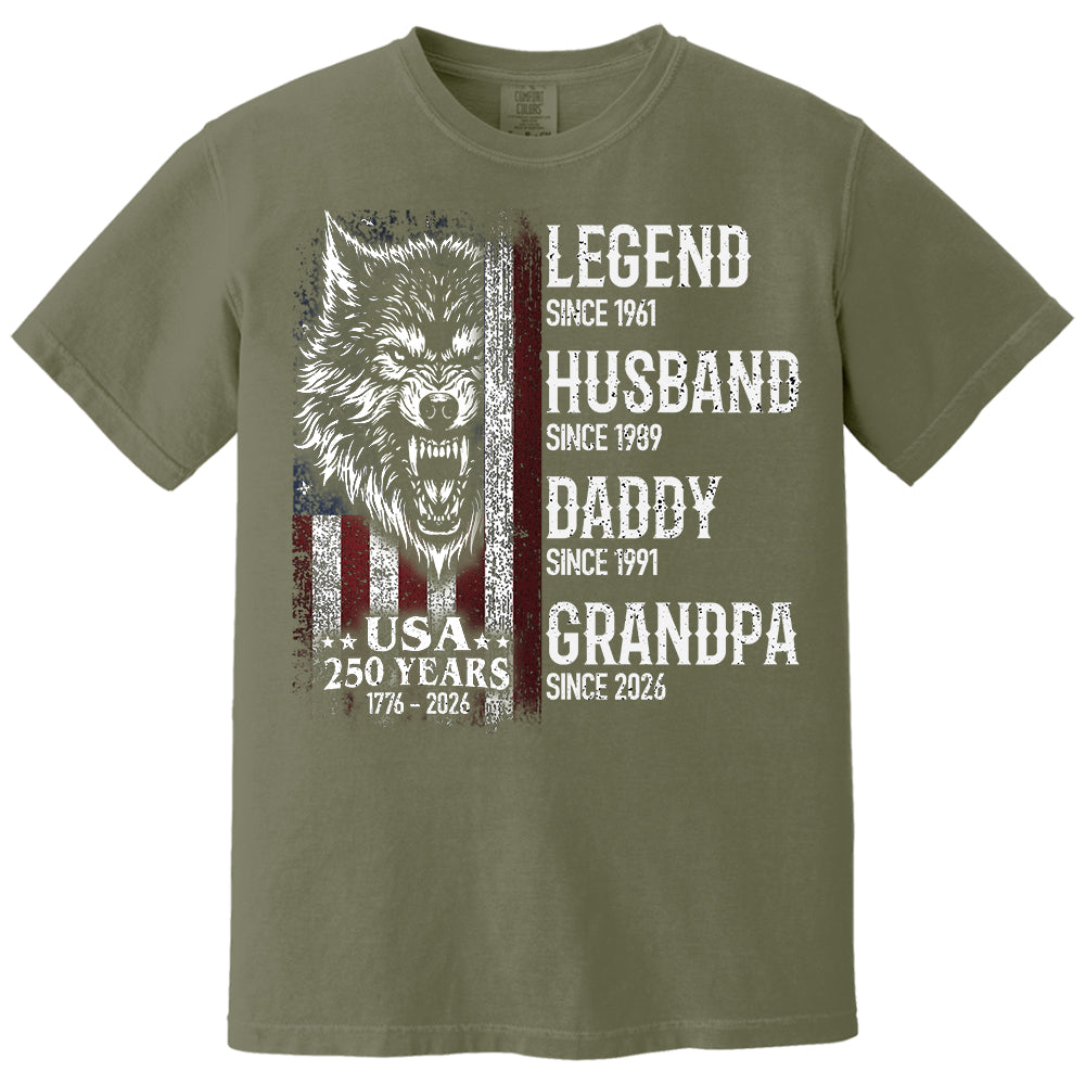 Legend Husband Dad Grandpa Shirt with Customize Nickname, Est, Face - Personalized Fathers Day Shirt, First Time Dad T-Shirt Do99