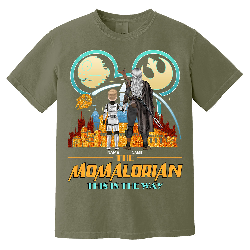 The Momalorian This Is The Way Back View - Personalized Shirt For Mom