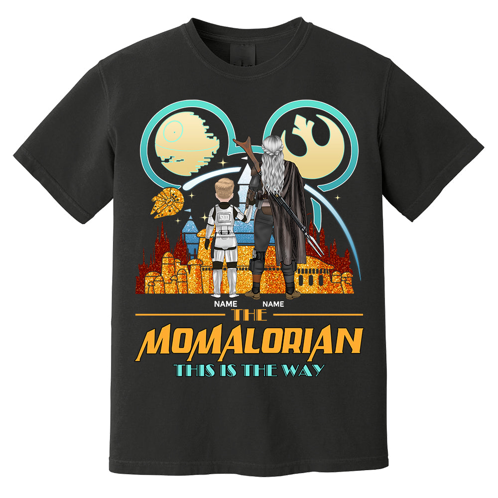 The Momalorian This Is The Way Back View - Personalized Shirt For Mom