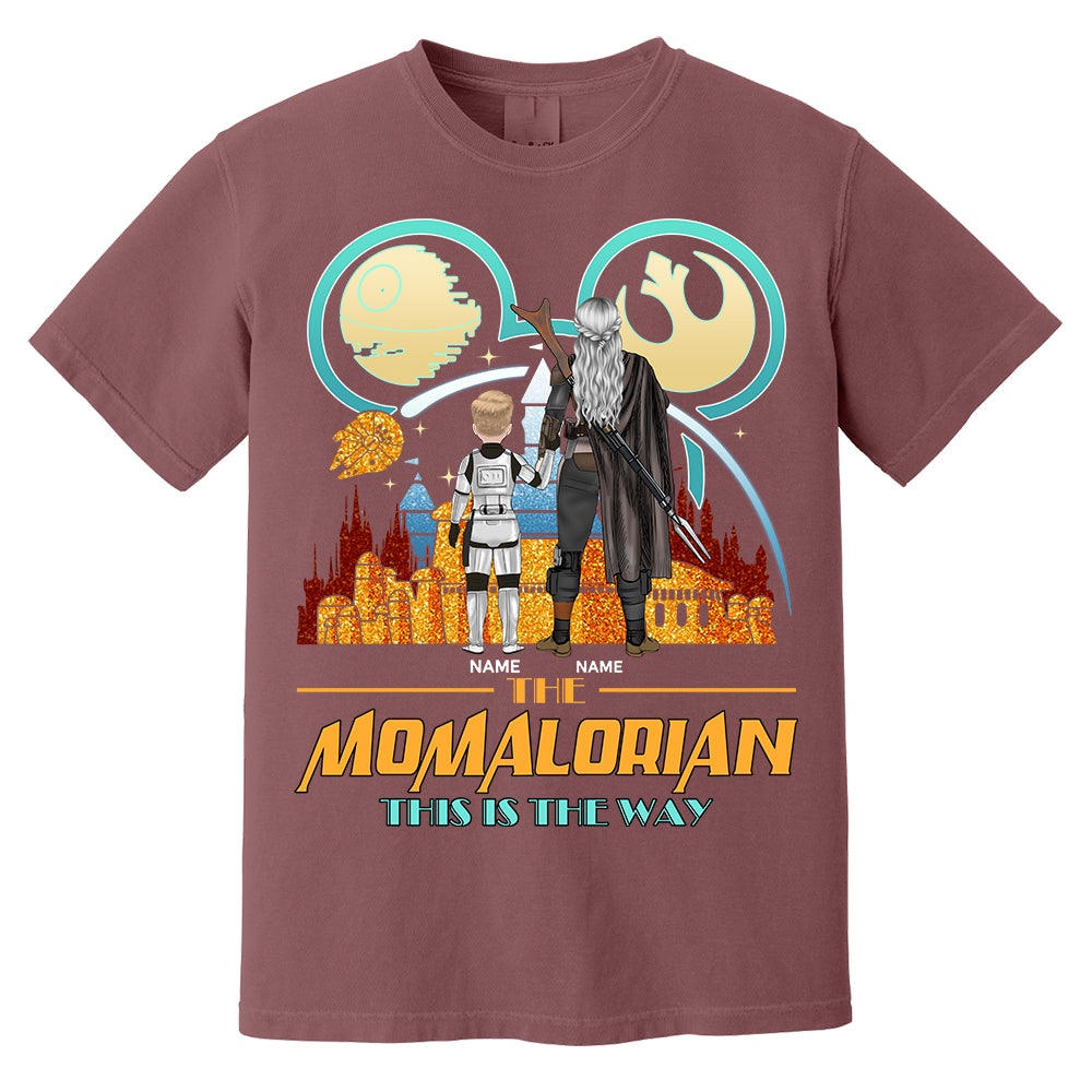 The Momalorian This Is The Way Back View - Personalized Shirt For Mom