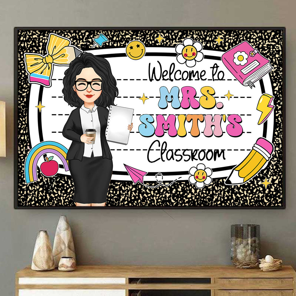 Teacher Personalized Canvas, Teacher Appreciation Gift, Back To School Gift NA04