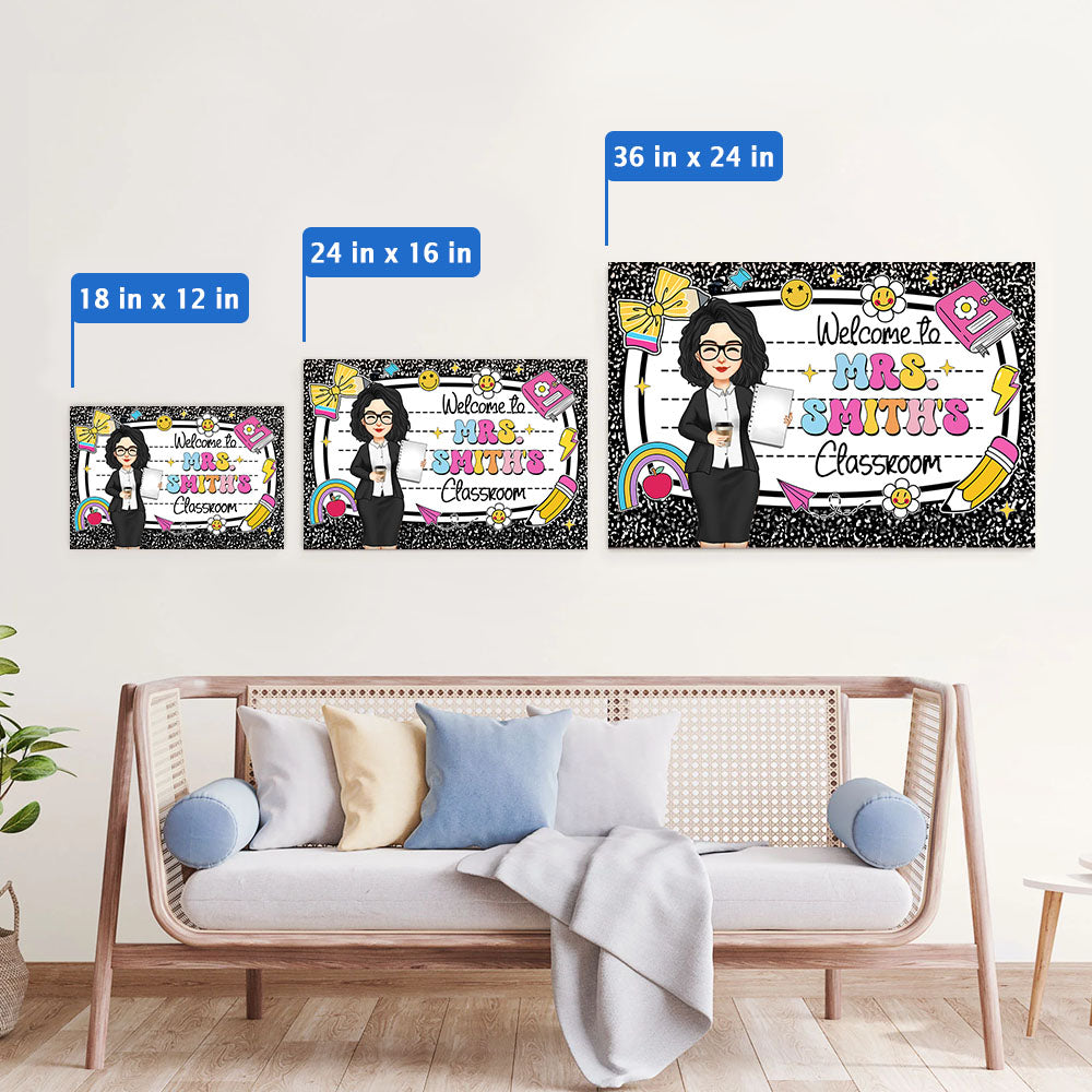 Teacher Personalized Canvas, Teacher Appreciation Gift, Back To School Gift NA04