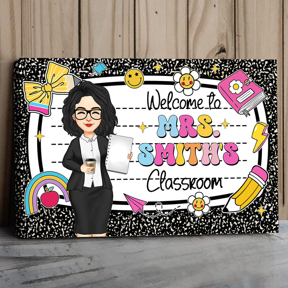 Teacher Personalized Canvas, Teacher Appreciation Gift, Back To School Gift NA04