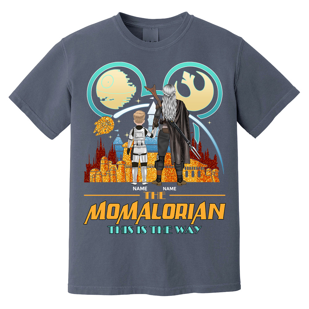 The Momalorian This Is The Way Back View - Personalized Shirt For Mom