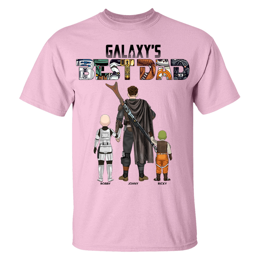 Galaxy's Best Dad, Personalized Shirt For Dad T1807 Hv01