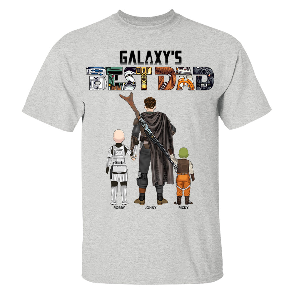 Galaxy's Best Dad, Personalized Shirt For Dad T1807 Hv01