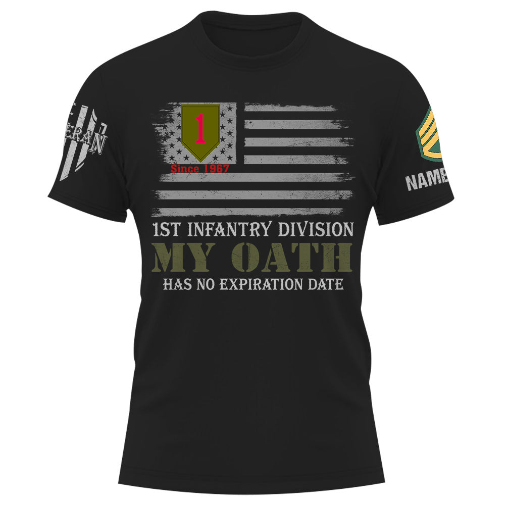 Personalized Shirt My Oath Has No Expiration Date Custom All Branch US Military K1702