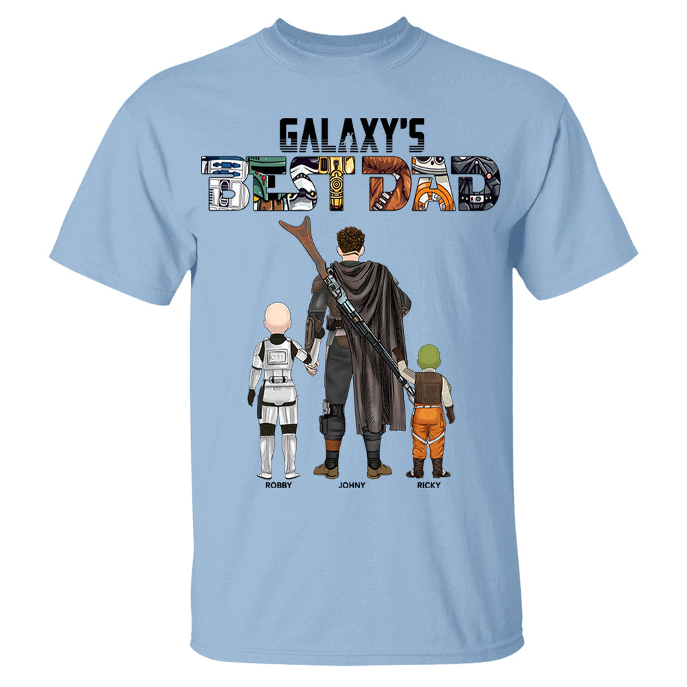 Galaxy's Best Dad, Personalized Shirt For Dad T1807 Hv01