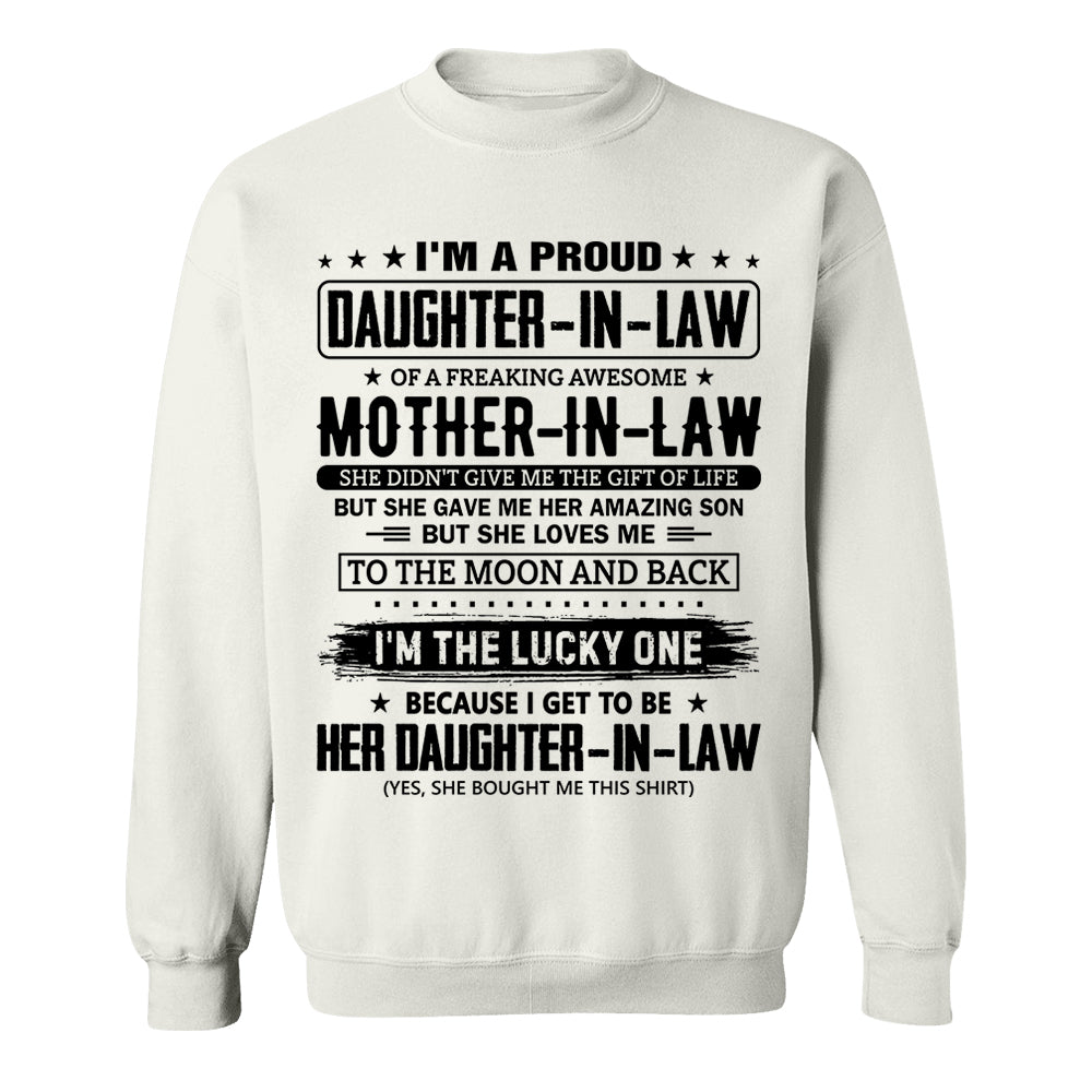 I'm A Proud Daughter-In-Law Of A Freaking Awesome Mother-In-Law Shirt Perfect Gift For Daughter-In-Law