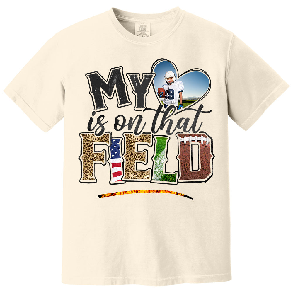 My Love Is on that Field Personalized Shirt For Football Mom Pt99