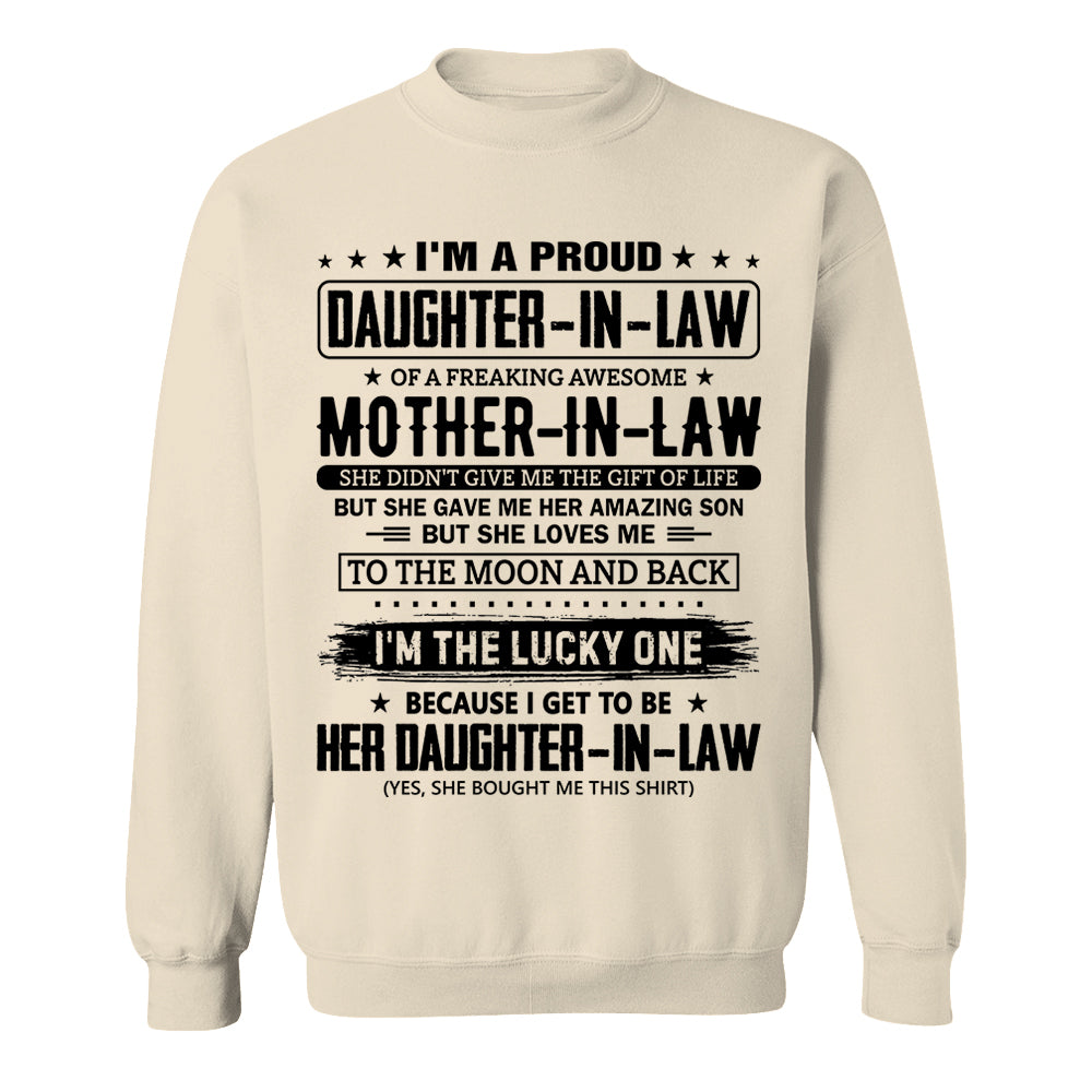 I'm A Proud Daughter-In-Law Of A Freaking Awesome Mother-In-Law Shirt Perfect Gift For Daughter-In-Law