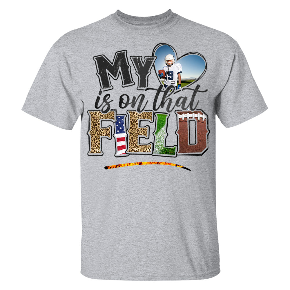 My Love Is on that Field Personalized Shirt For Football Mom Pt99