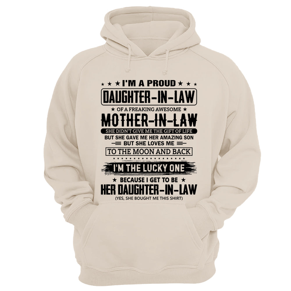 I'm A Proud Daughter-In-Law Of A Freaking Awesome Mother-In-Law Shirt Perfect Gift For Daughter-In-Law