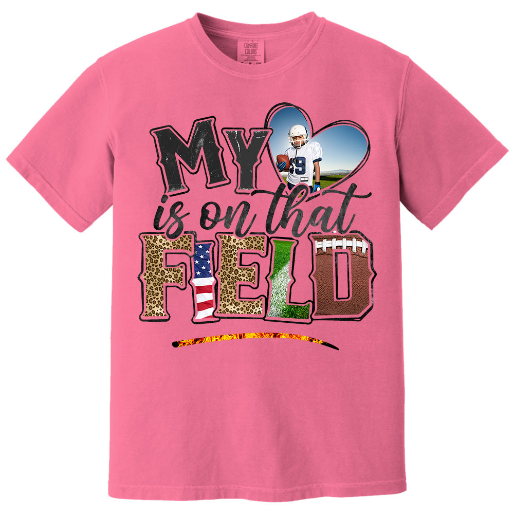 My Love Is on that Field Personalized Shirt For Football Mom Pt99