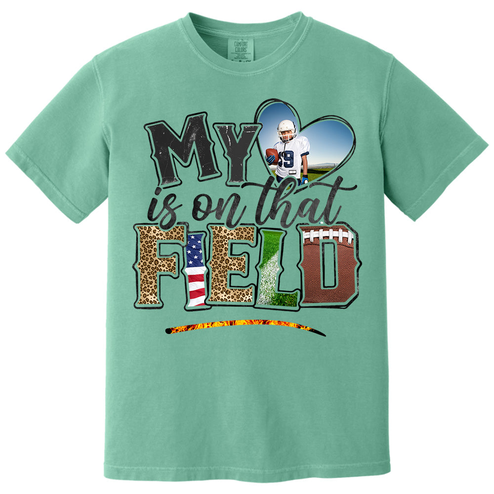 My Love Is on that Field Personalized Shirt For Football Mom Pt99