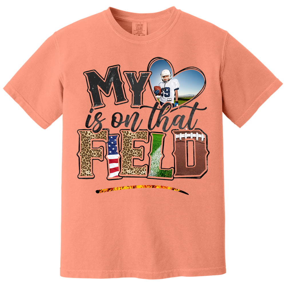 My Love Is on that Field Personalized Shirt For Football Mom Pt99