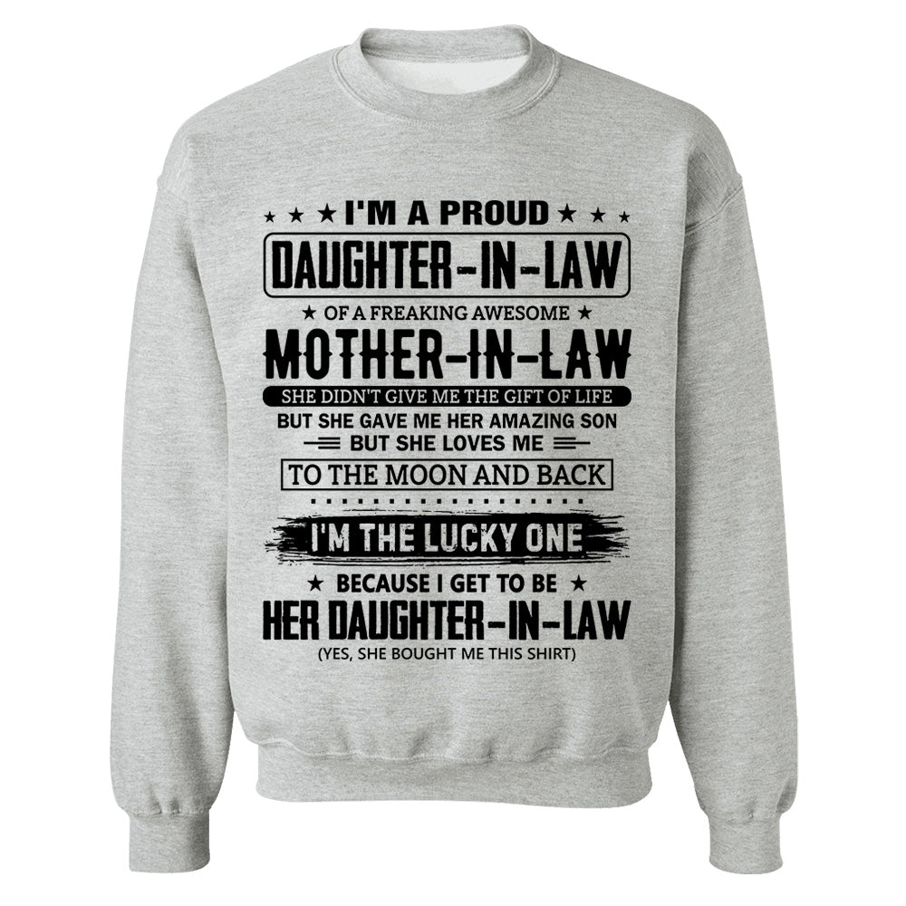 I'm A Proud Daughter-In-Law Of A Freaking Awesome Mother-In-Law Shirt Perfect Gift For Daughter-In-Law